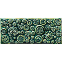 Mosaic of Circles Ceramic Wall Tile in Emerald