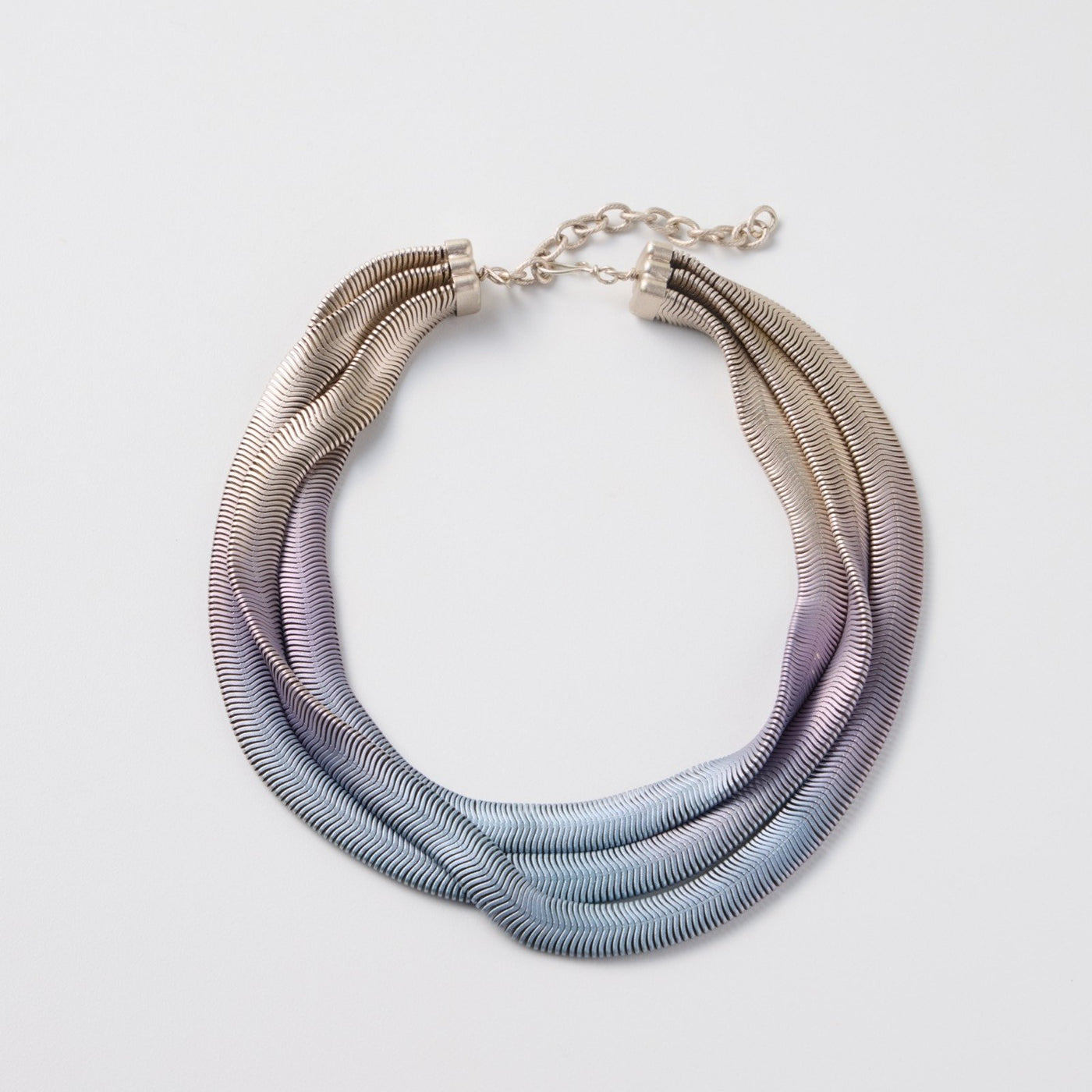 Wisteria and Chambray on Silver