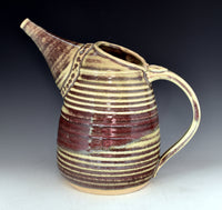 Copper Red Striped Pitcher