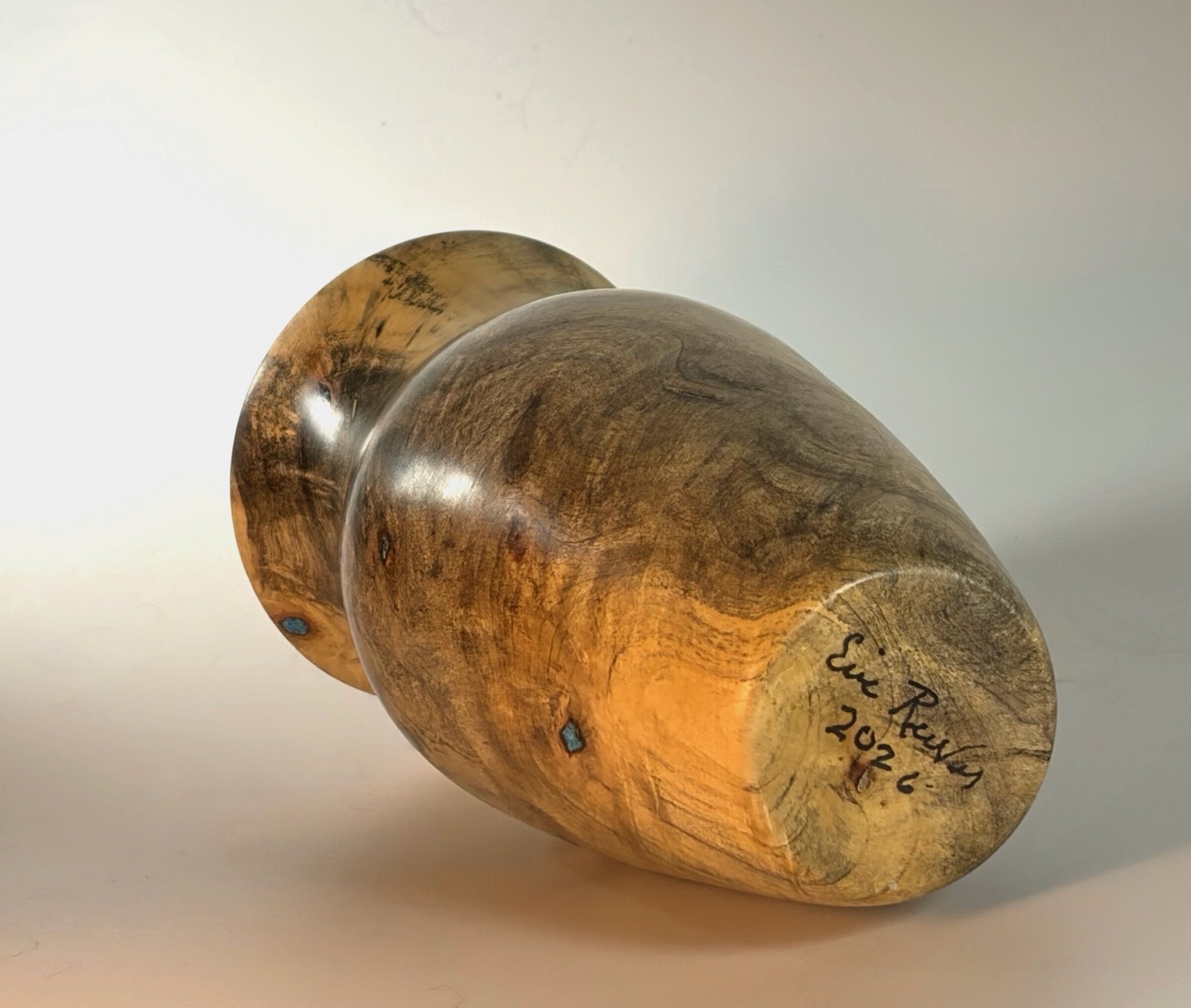 Bud Vase Turned from Buckeye Burl II