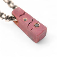 Copper Pendant with Black Diamonds