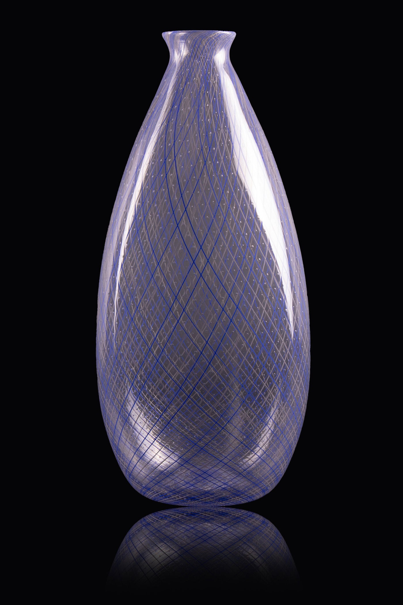 Blue and Gray Tall Vase