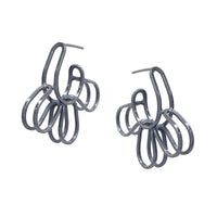 Link Hoop Petal Earrings