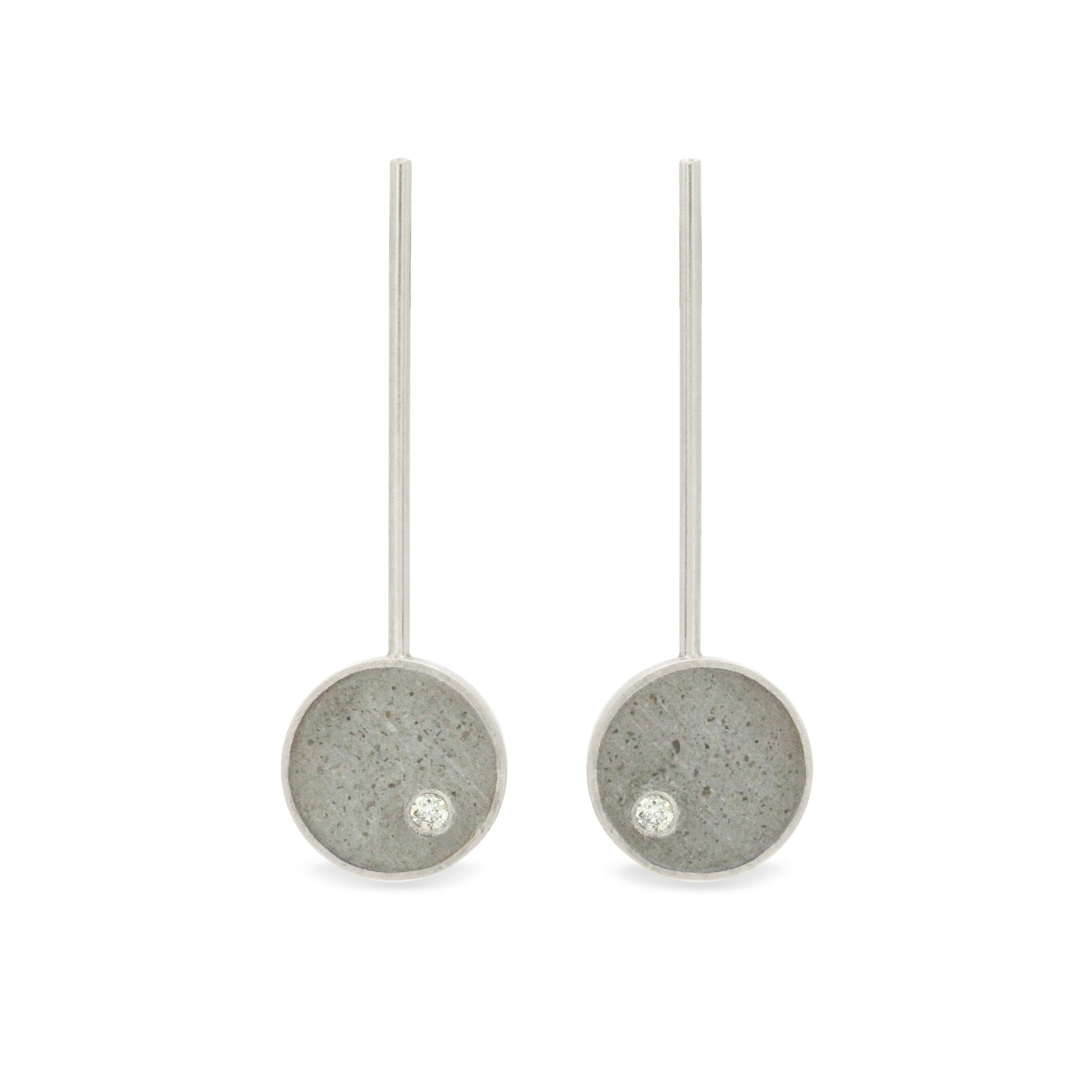 Sterling Silver with Gray Concrete