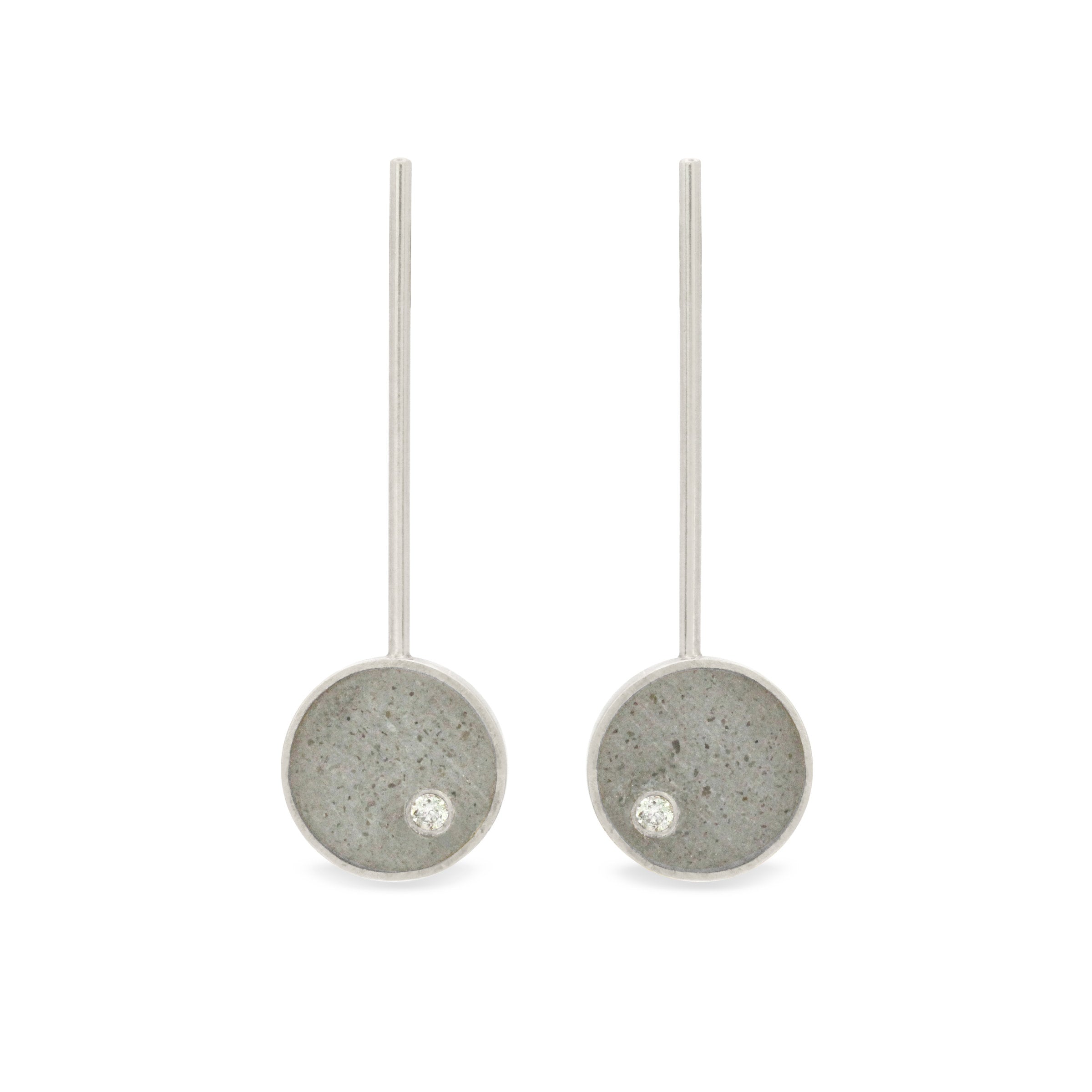 Sterling Silver with Gray Concrete