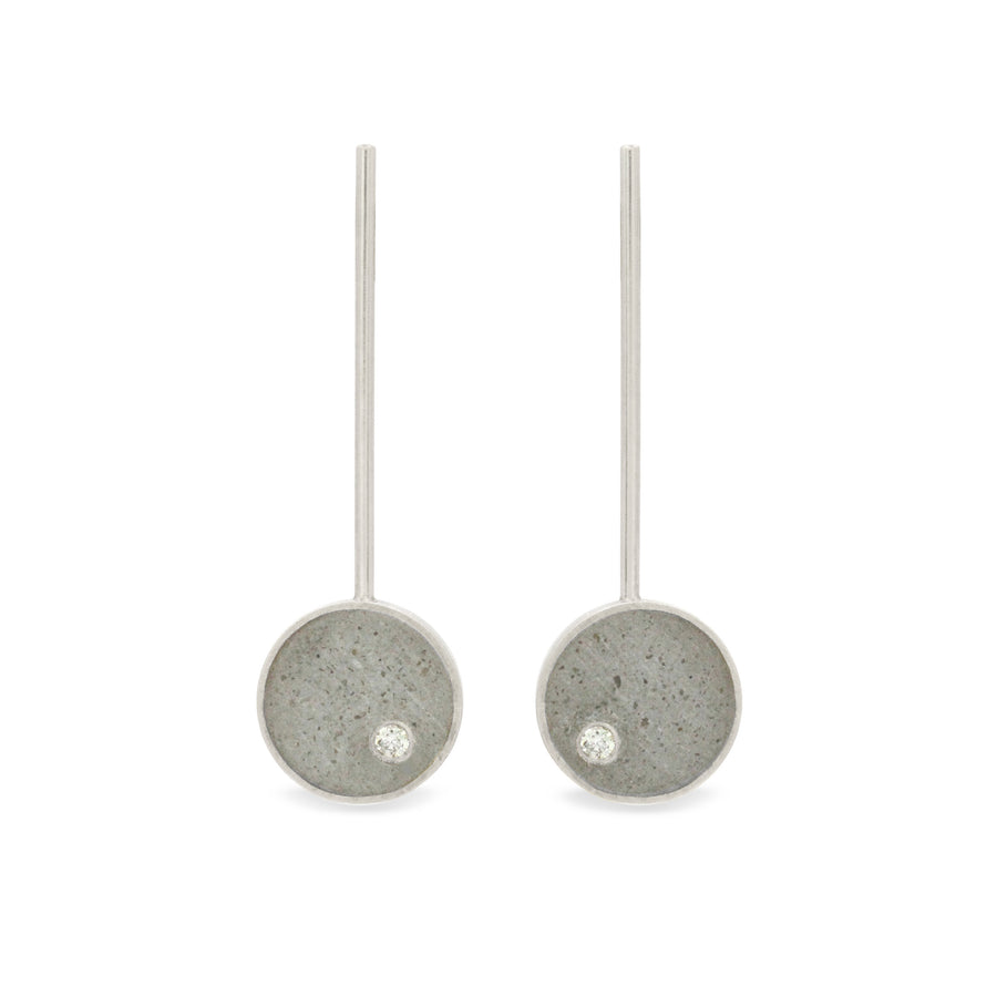 Sterling Silver with Gray Concrete