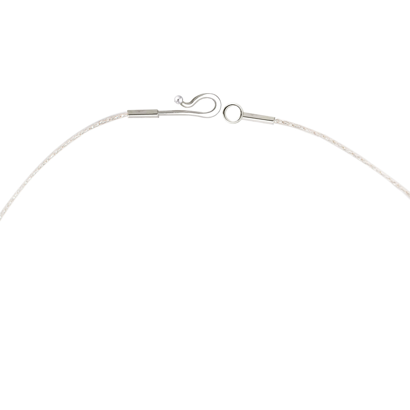 Hook Clasp with bright sterling silver chain