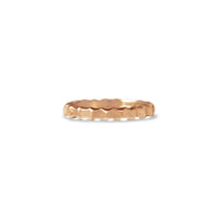 18k Rose Gold, wide ridged