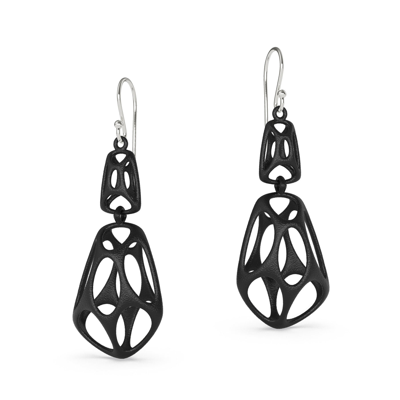 Black & Silver Ear Wire