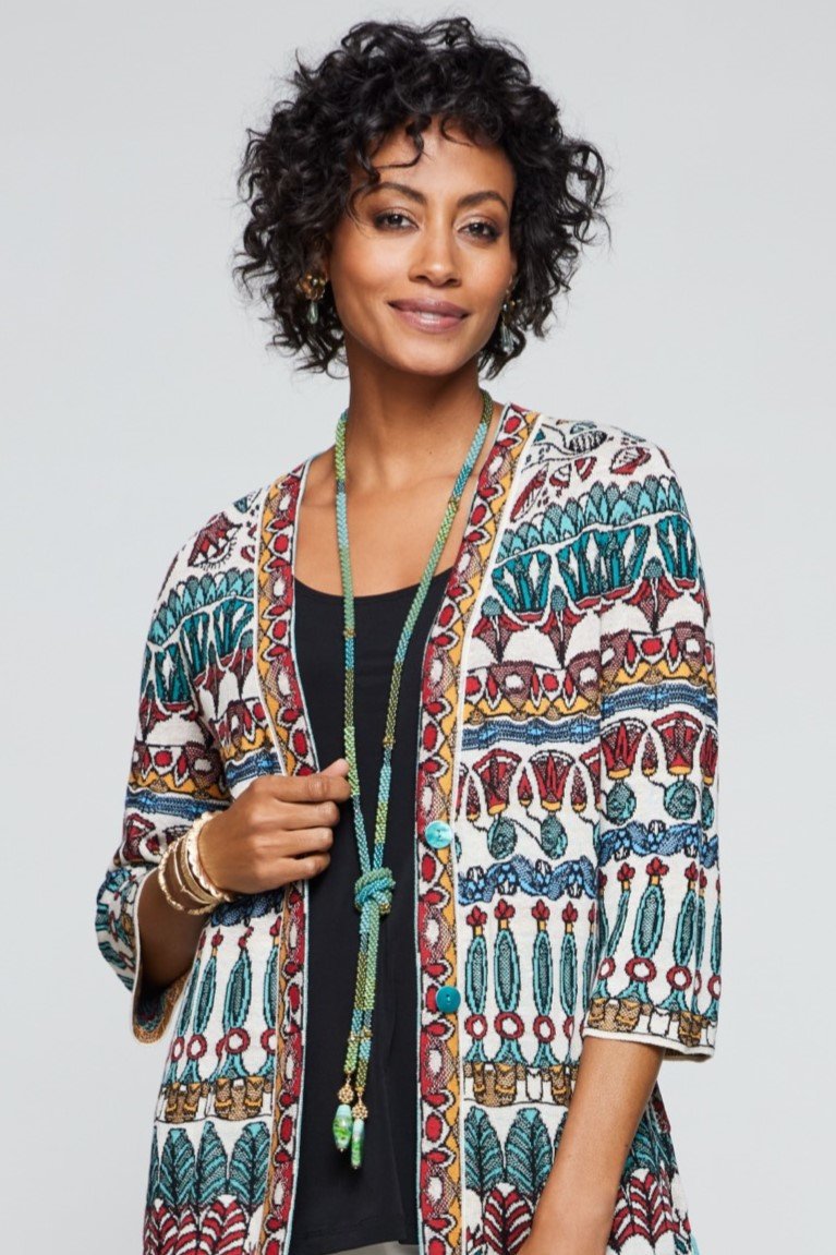 Turquoise Bead Crochet Lariat