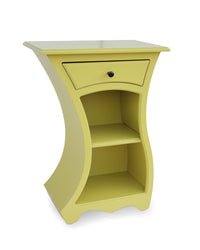 right curve, chartreuse paint