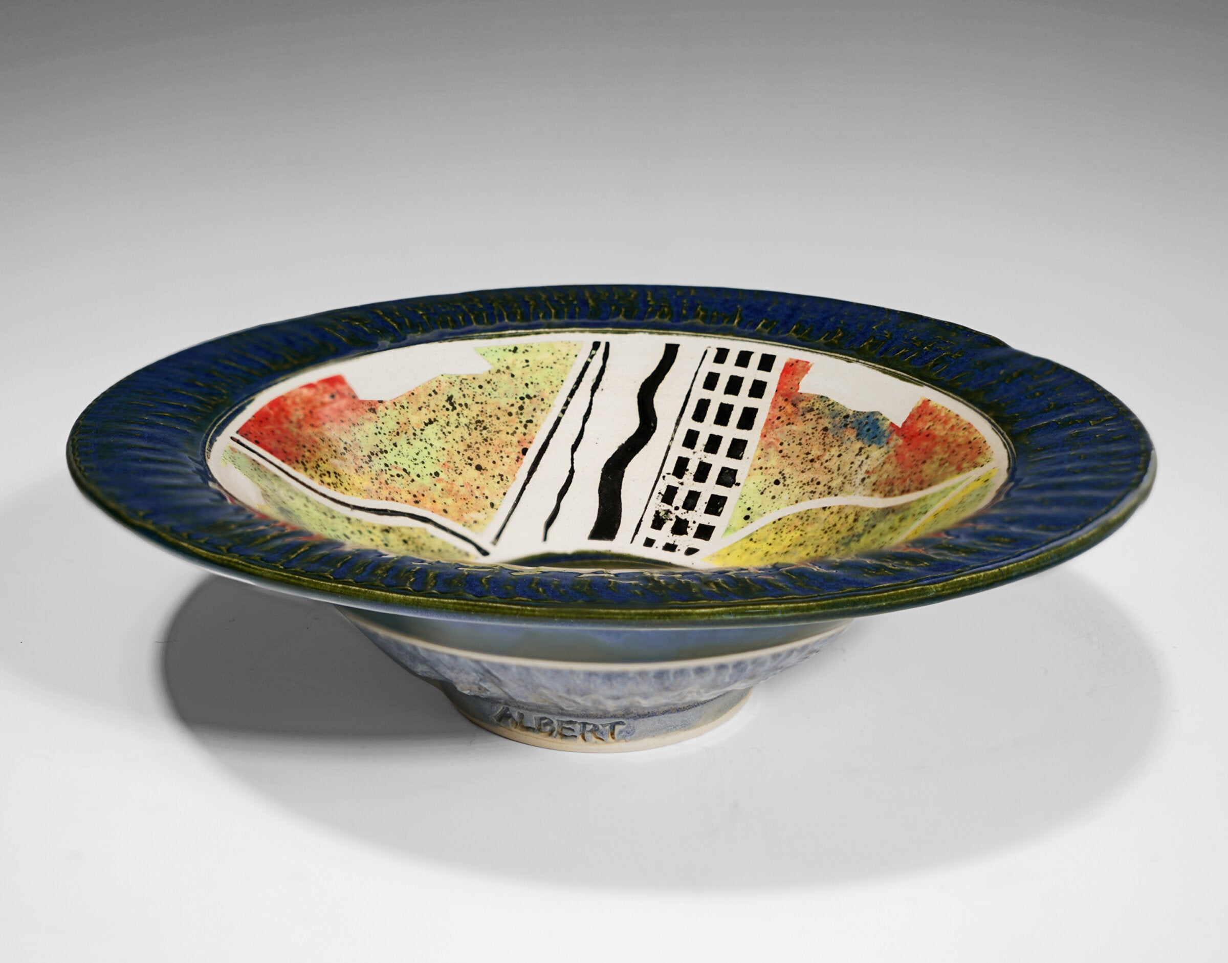 Checkered Snake Pattern Bowl