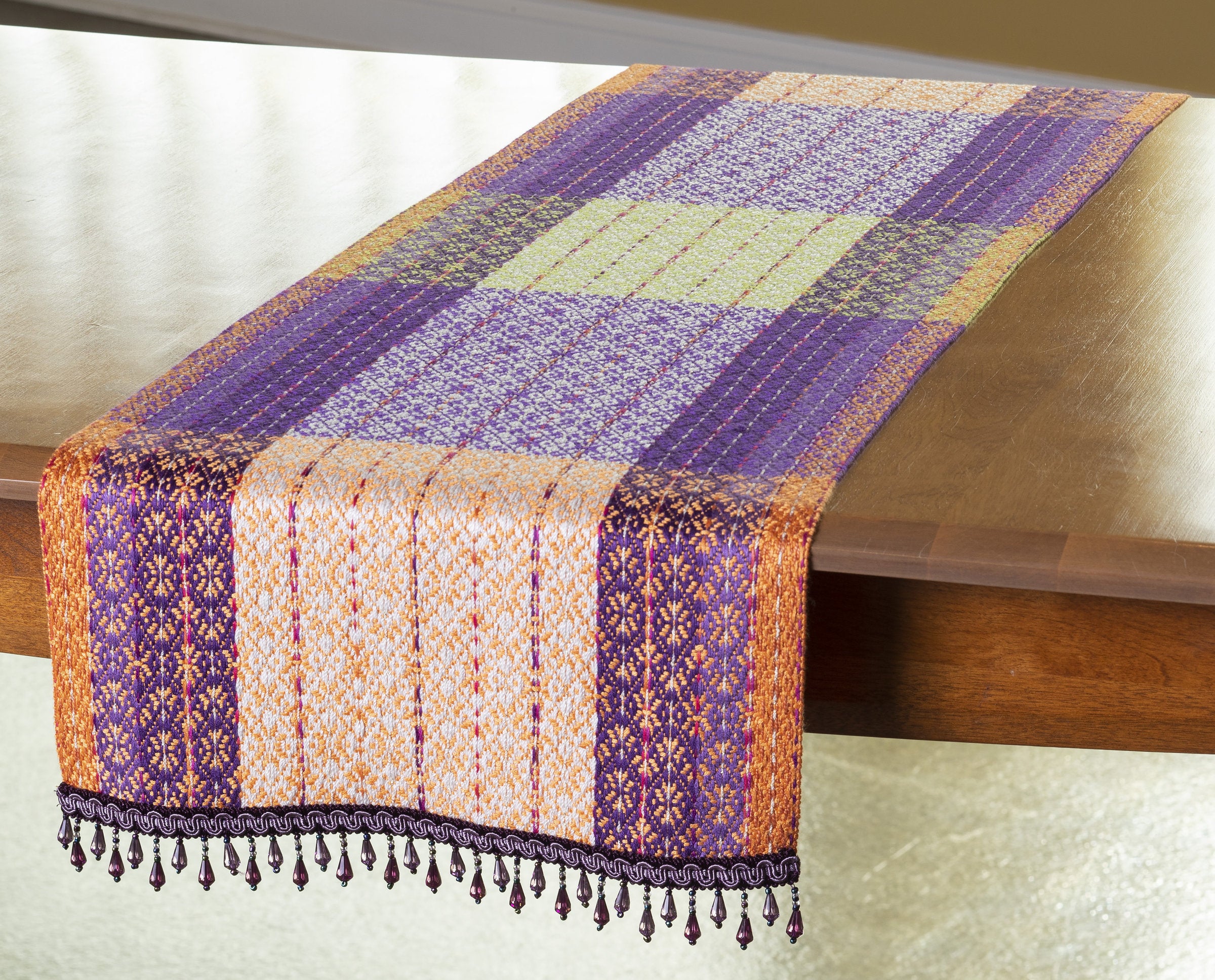 Handwoven reversible table runner