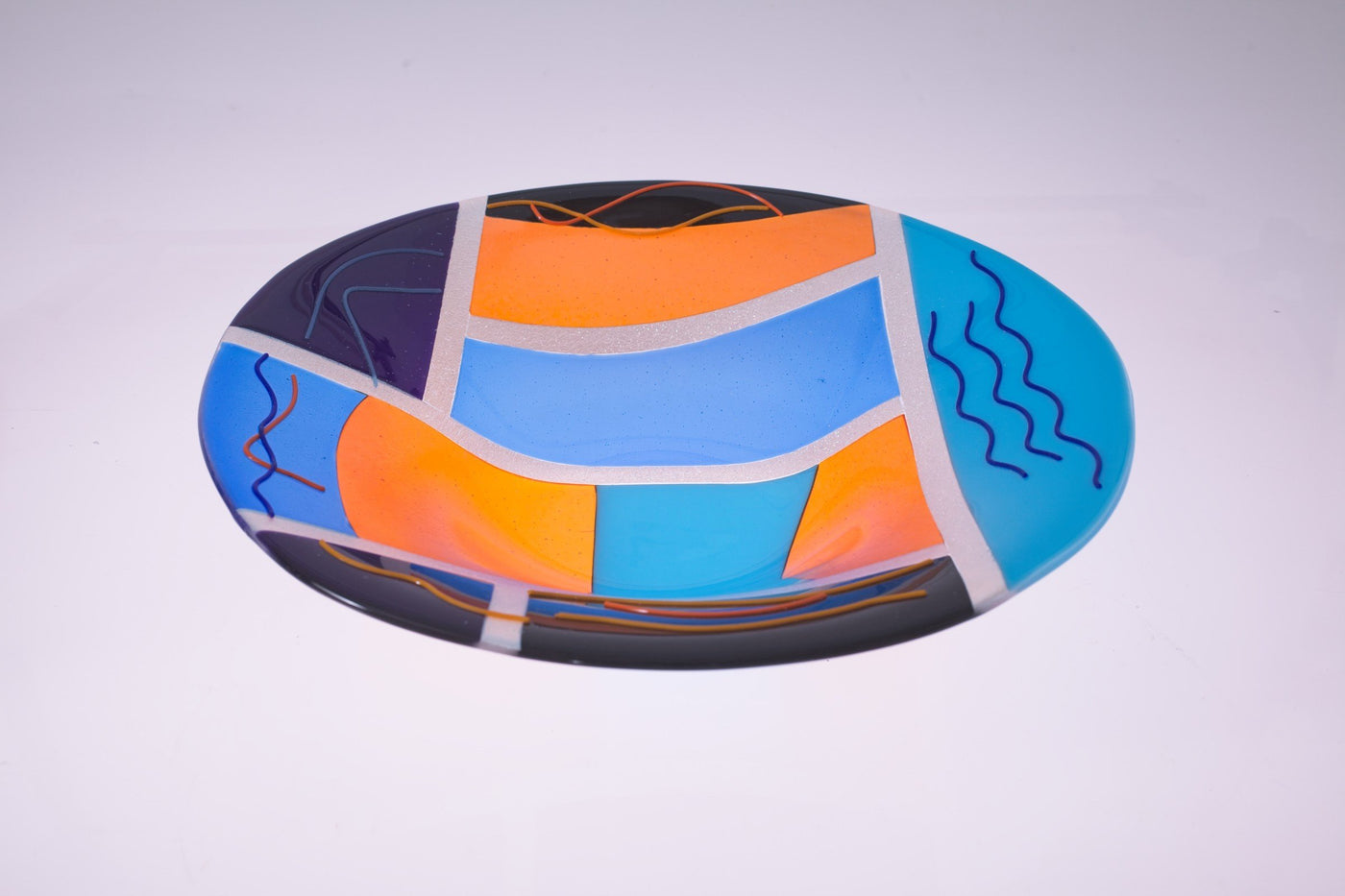 Mediterranean Art Glass Bowl