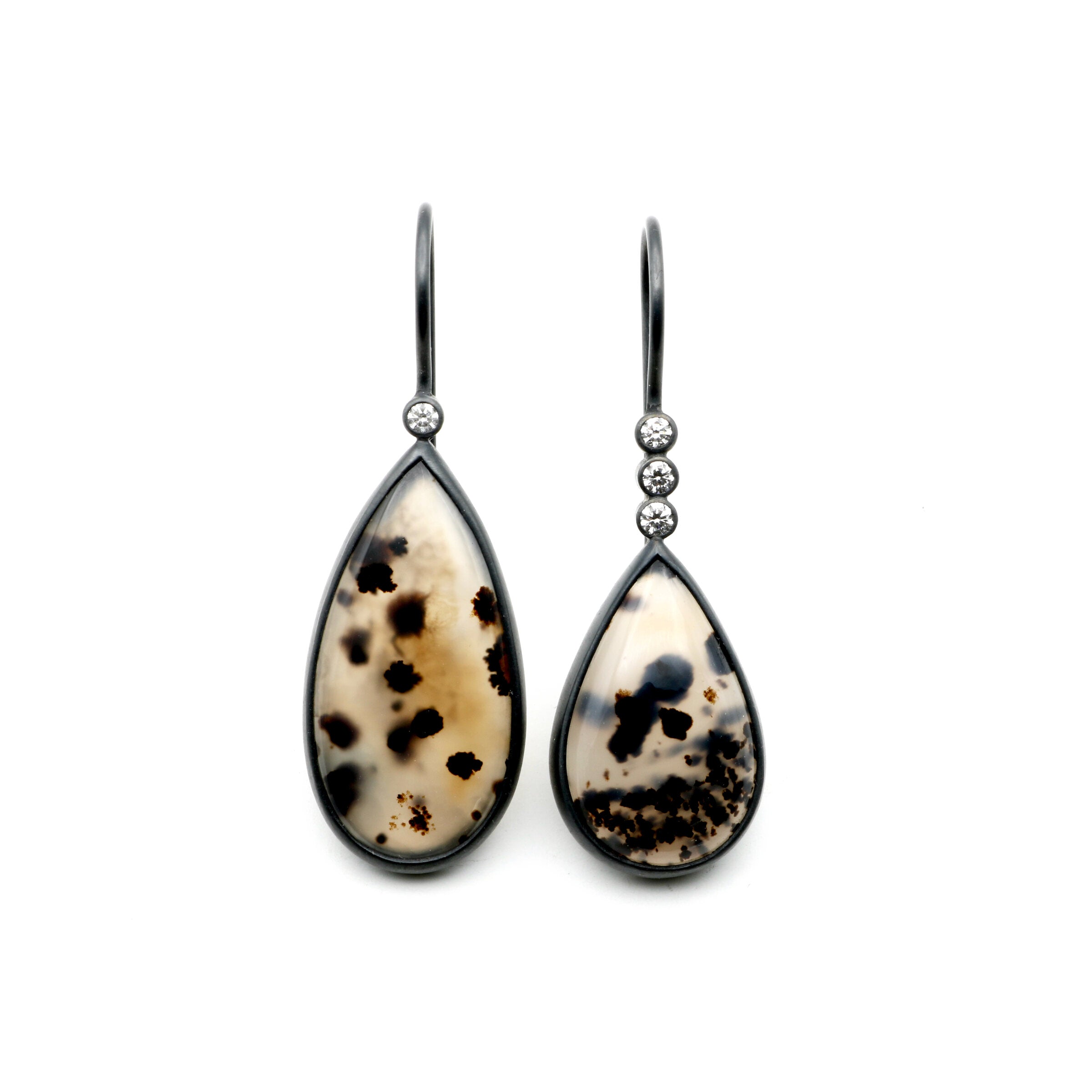 Asymmetry in Agate Earrings
