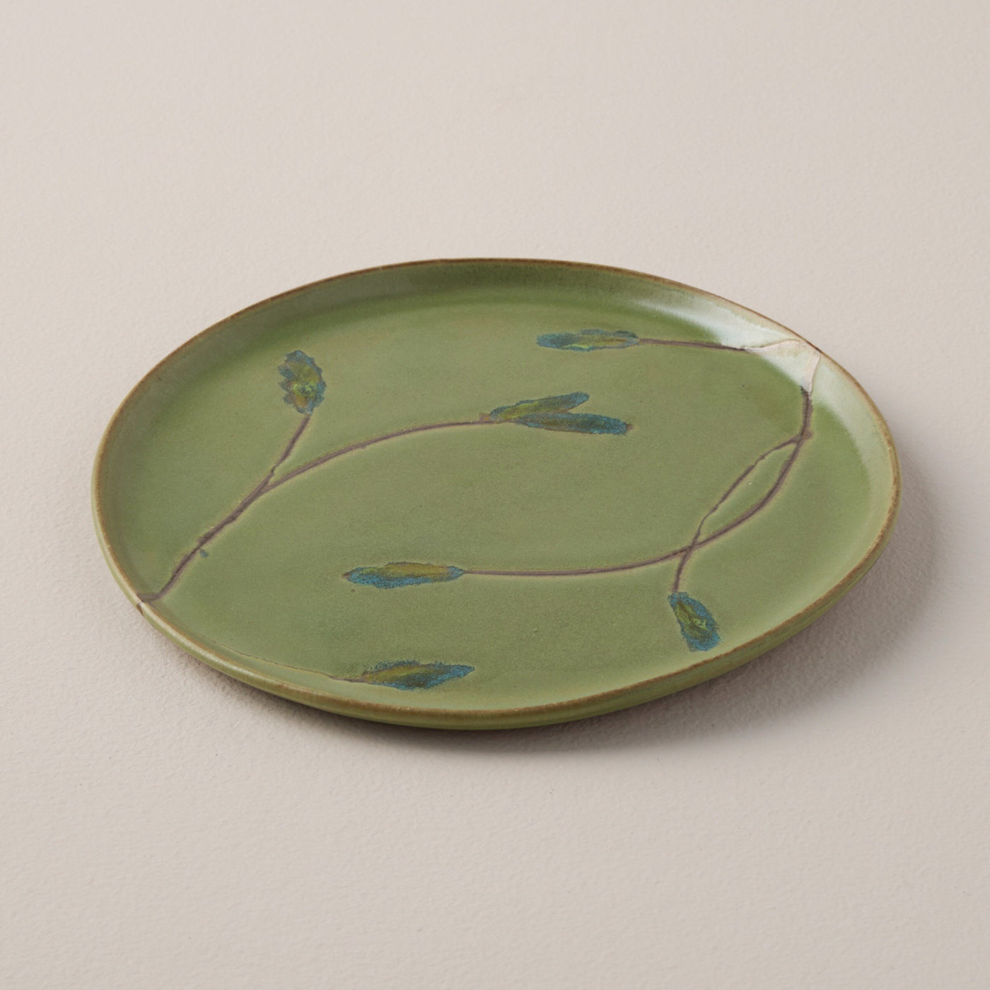 Cherry Leaf Dessert Plate Set