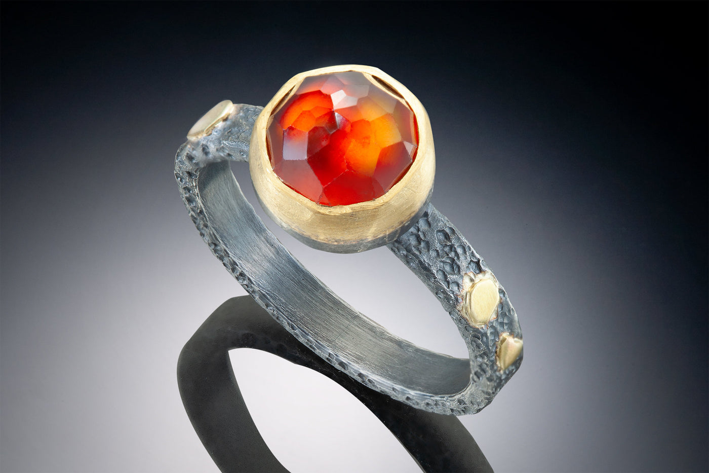 Hessonite Garnet Ring
