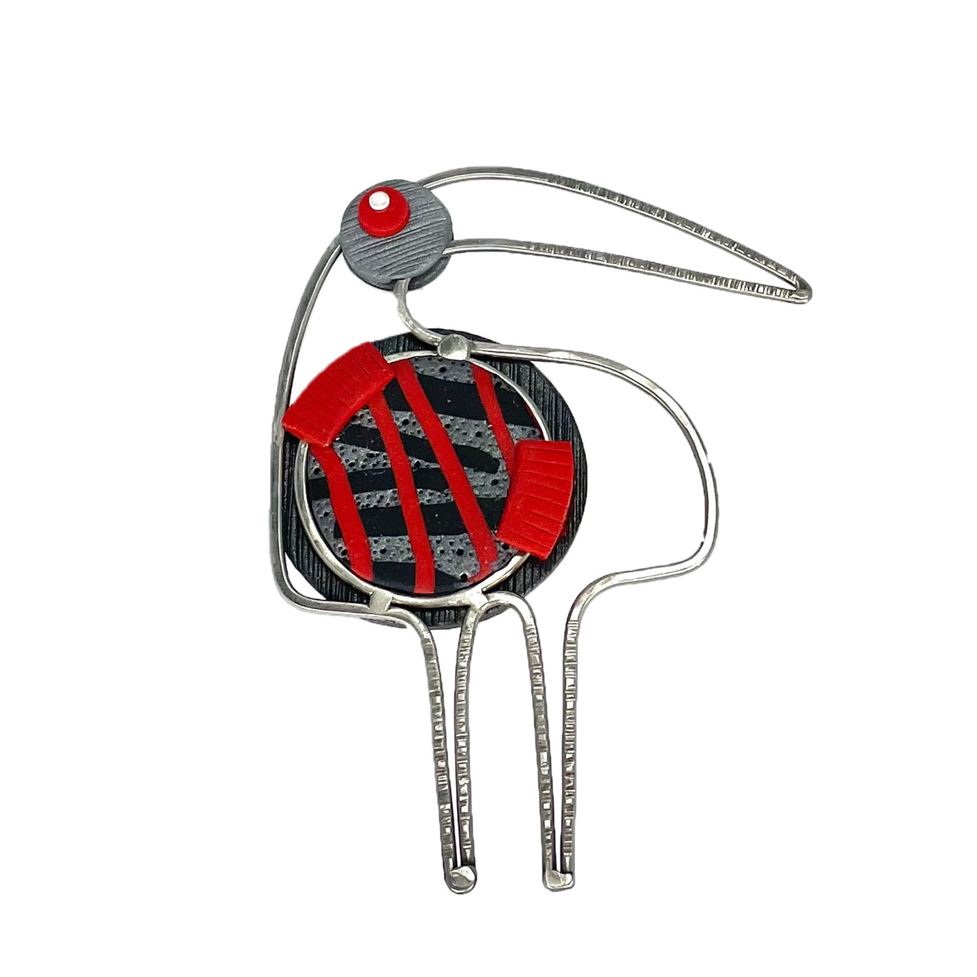 Magical Griffin Brooch in Red