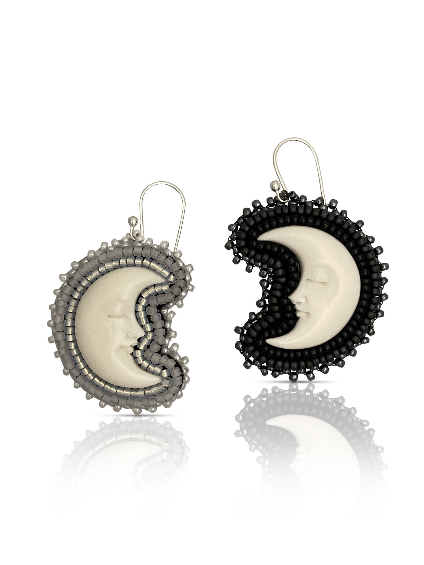 Night and Day Crescent Earrings
