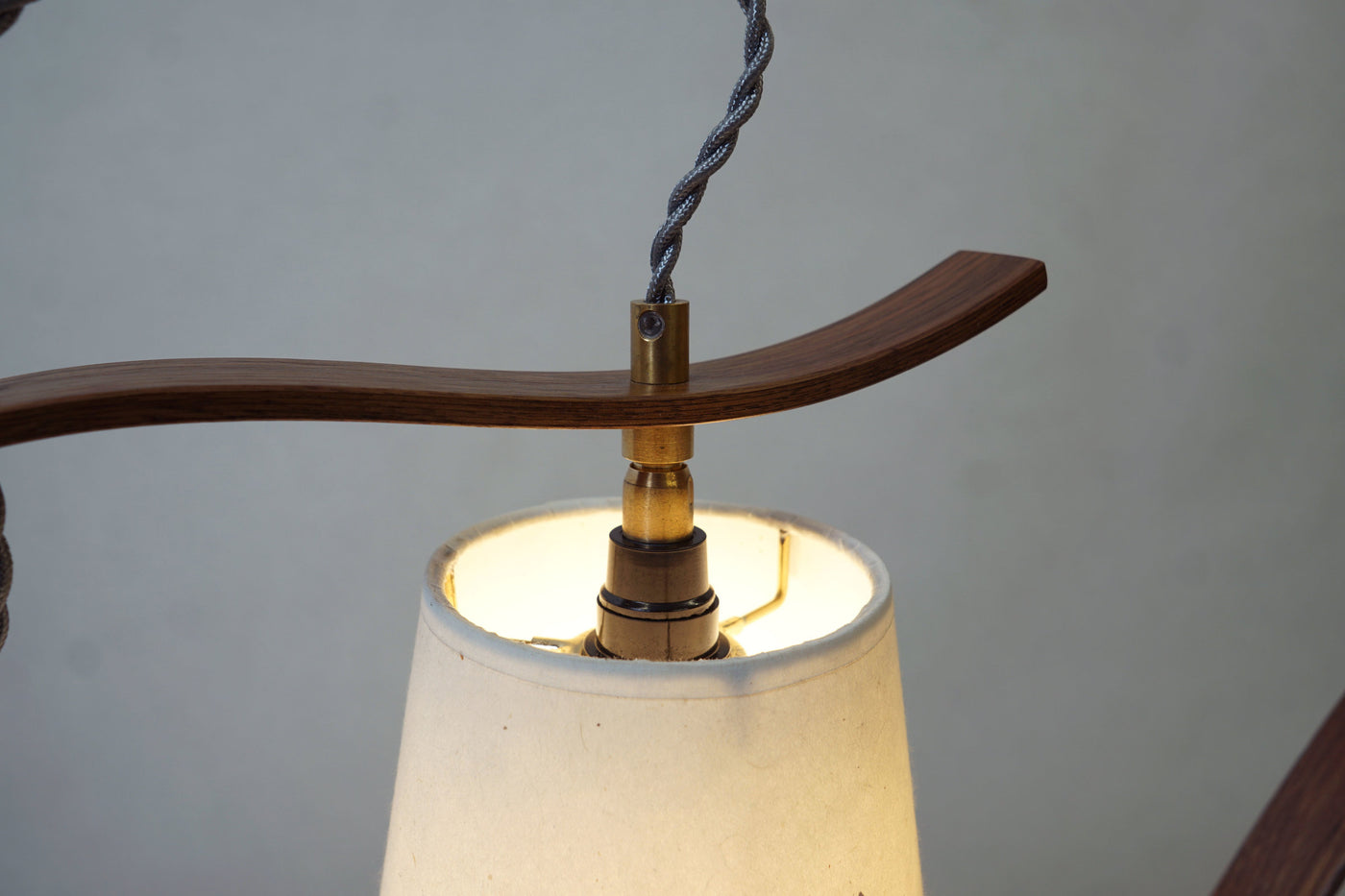 Bent Table Lamp in Walnut