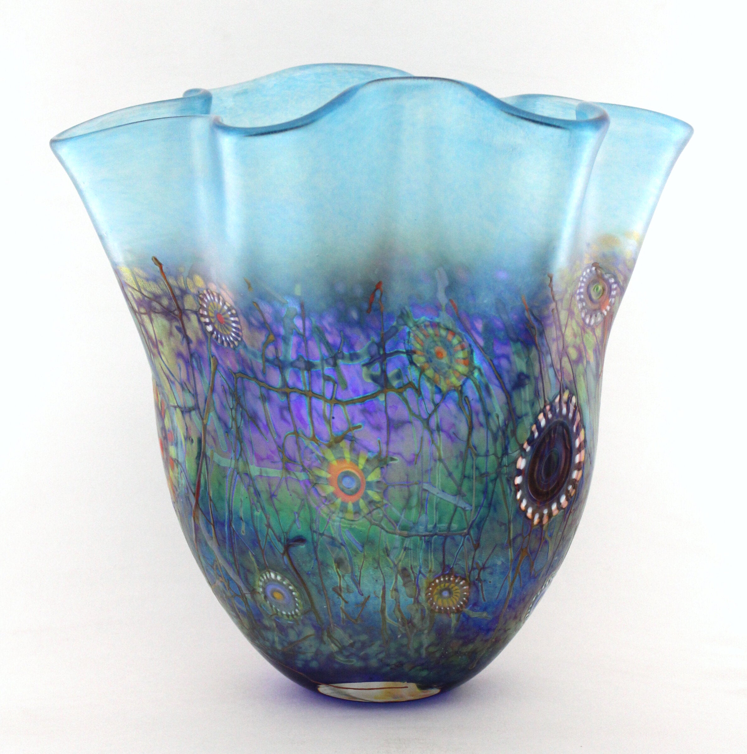 Ultra-Blue Calypso Fan Vase