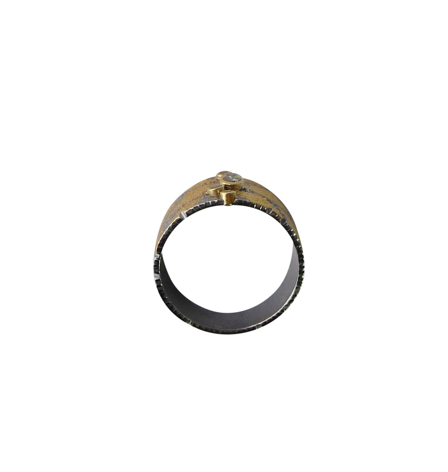 Dahlia Pattern Band with 5 Diamonds