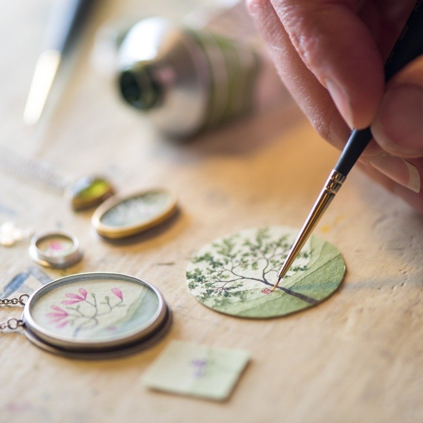 image of the artist's process