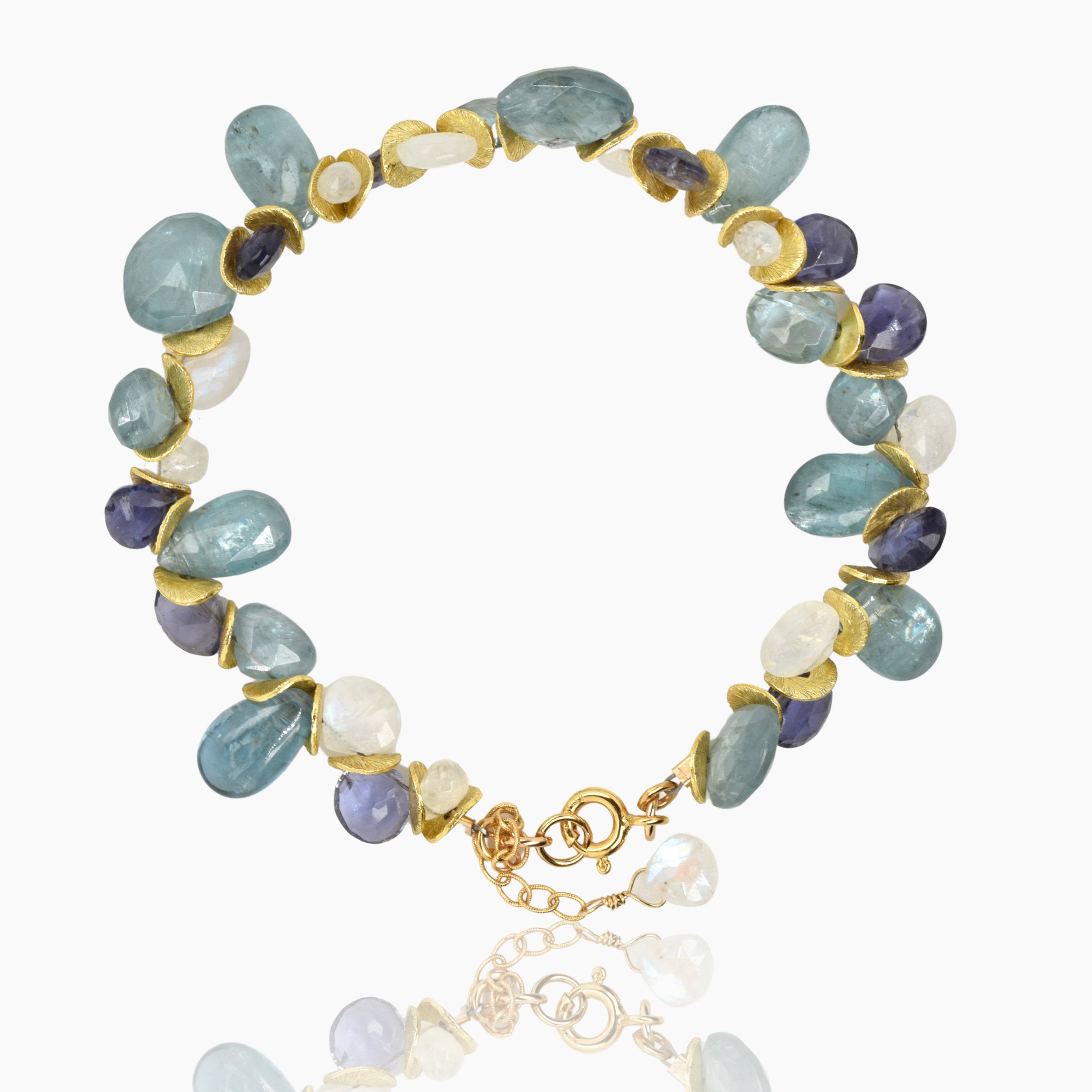 Kyanite, Iolite & Rainbow Moonstone