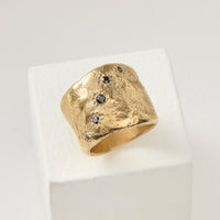 Bronze Five-Diamond Ring