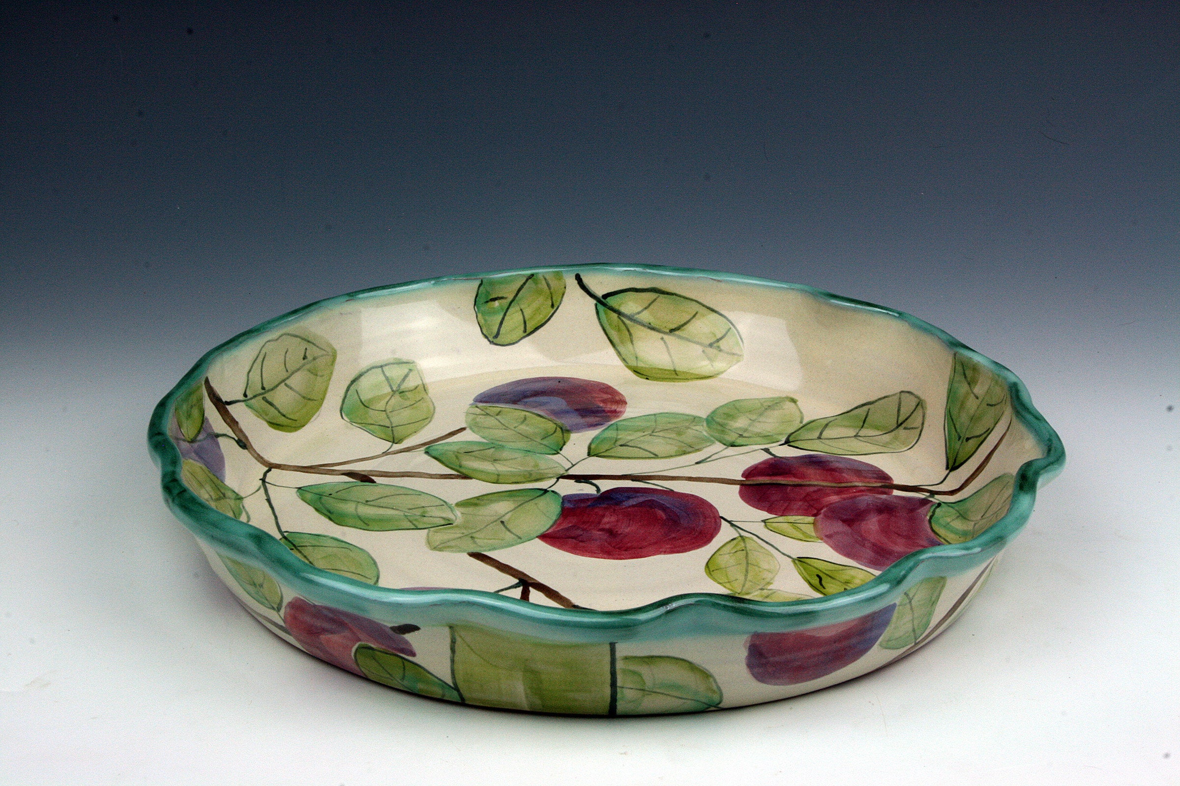 Plums Round Serving Plate