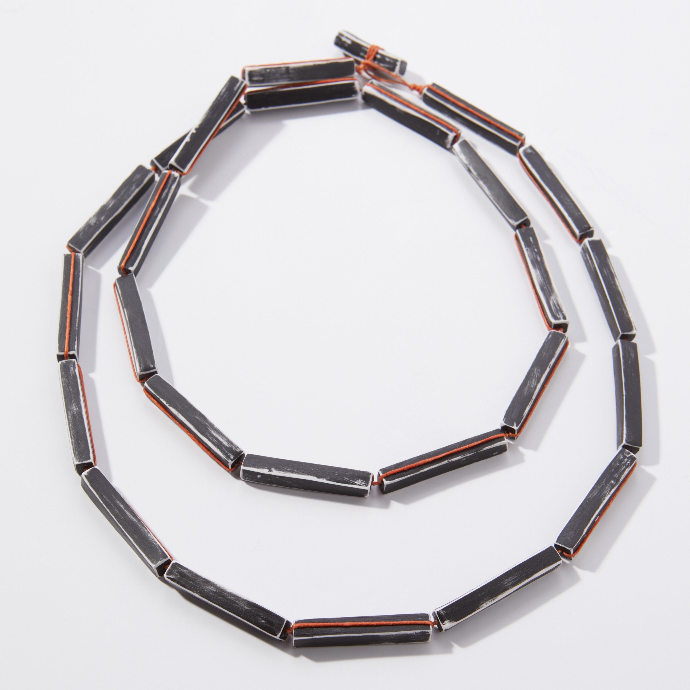 Weathered Bar Stitched Necklace