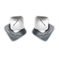bright silver top square with post backs