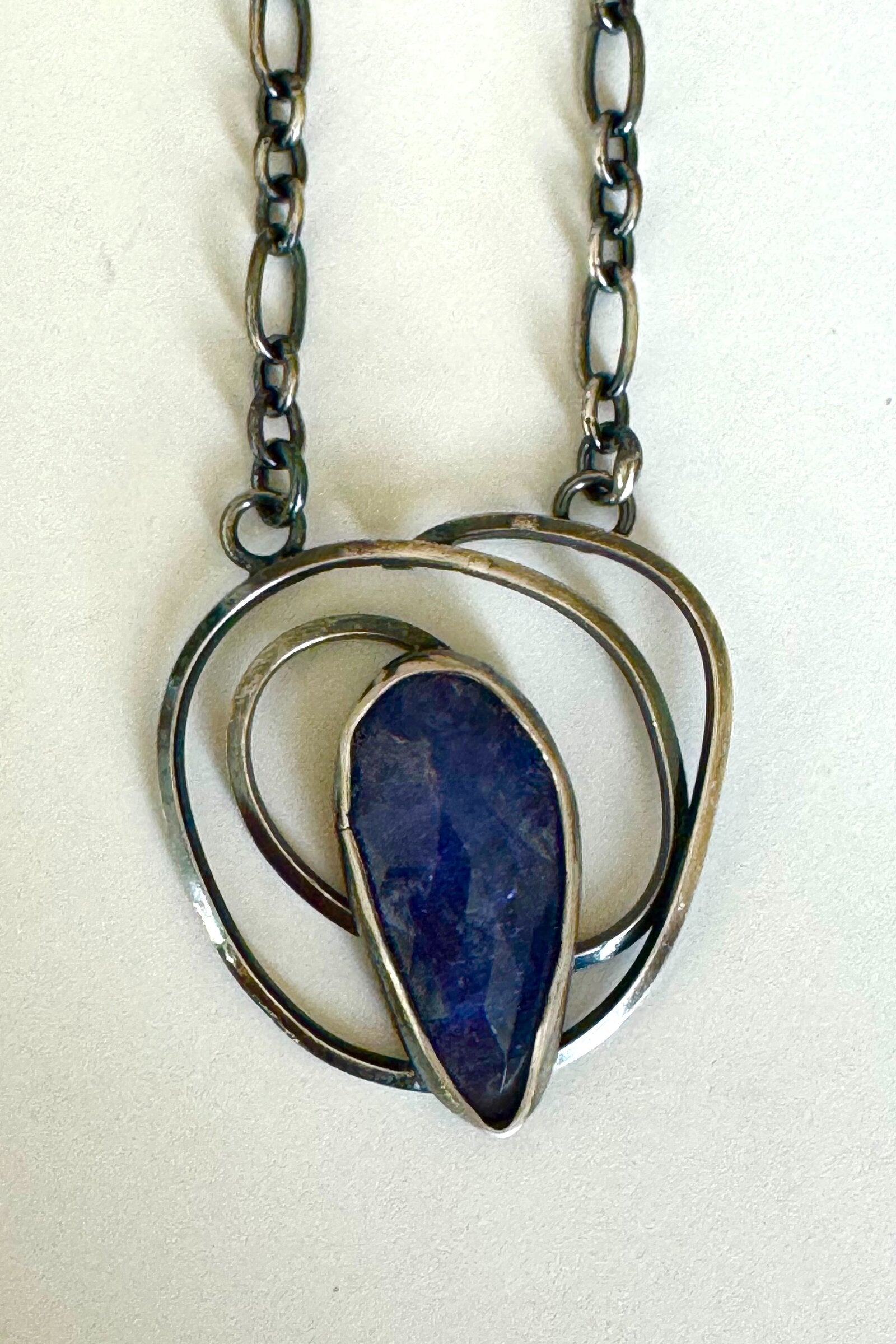 Rose-Cut Blue Sapphire Necklace