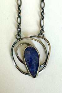 Rose-Cut Blue Sapphire Necklace