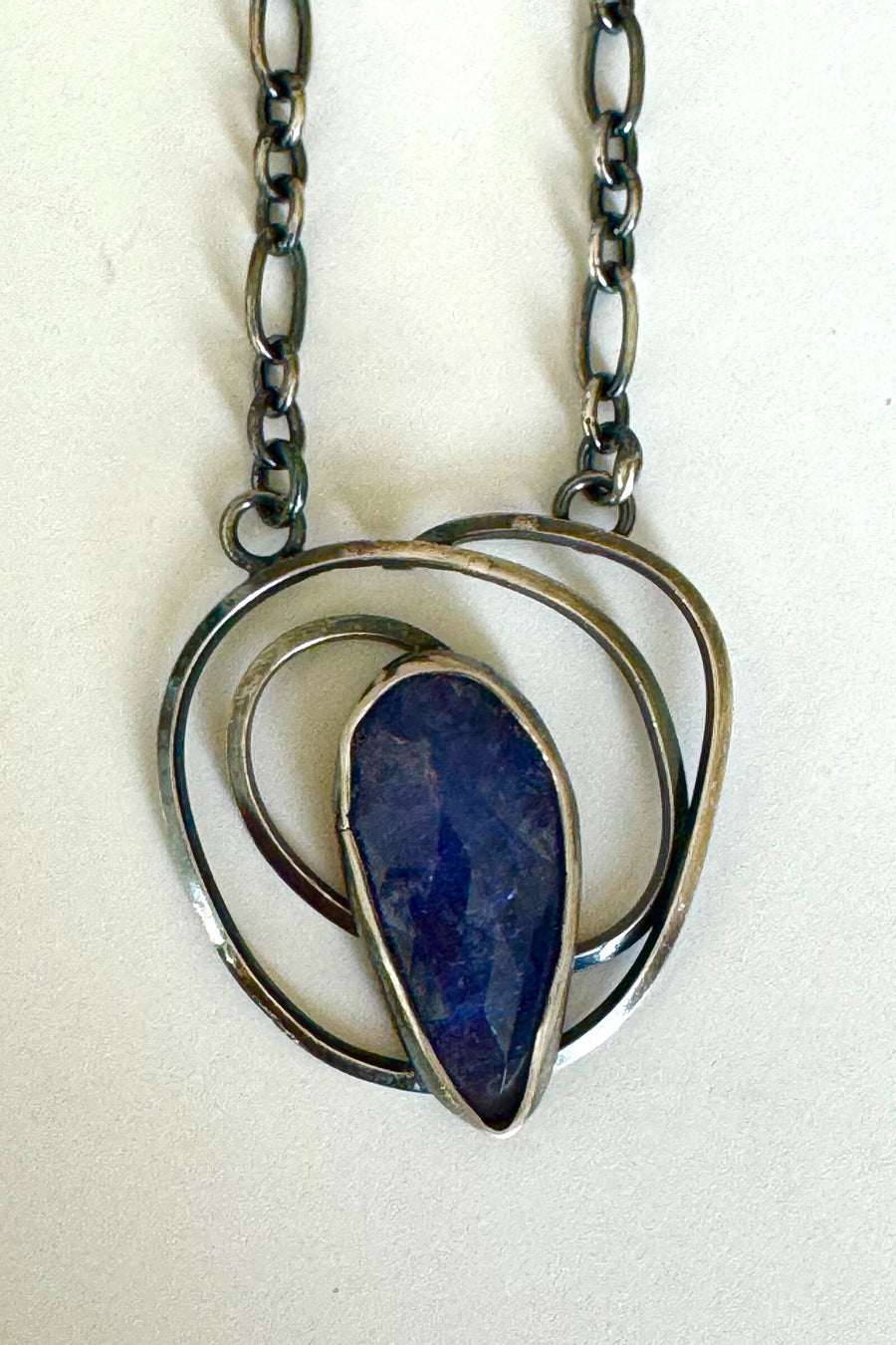 Rose-Cut Blue Sapphire Necklace