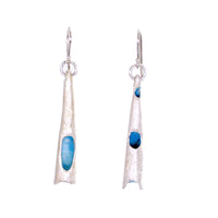 MCM Blue Cone Dangle Earrings