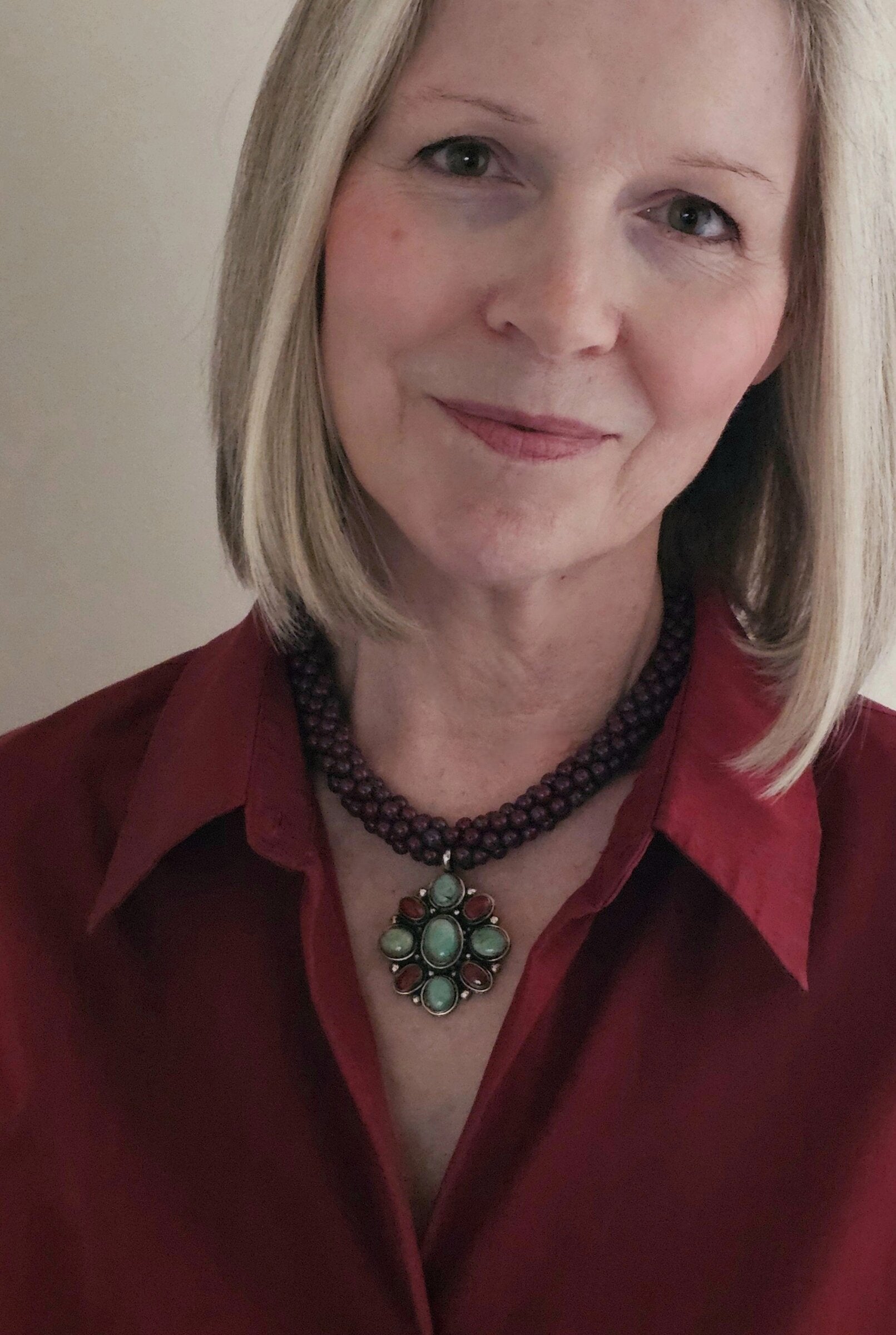 Tibetan Coral & Turquoise Flower Necklace
