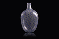 Blue Green and White Wide Vase
