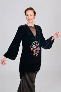 Velvet Loopy Flower Jacket