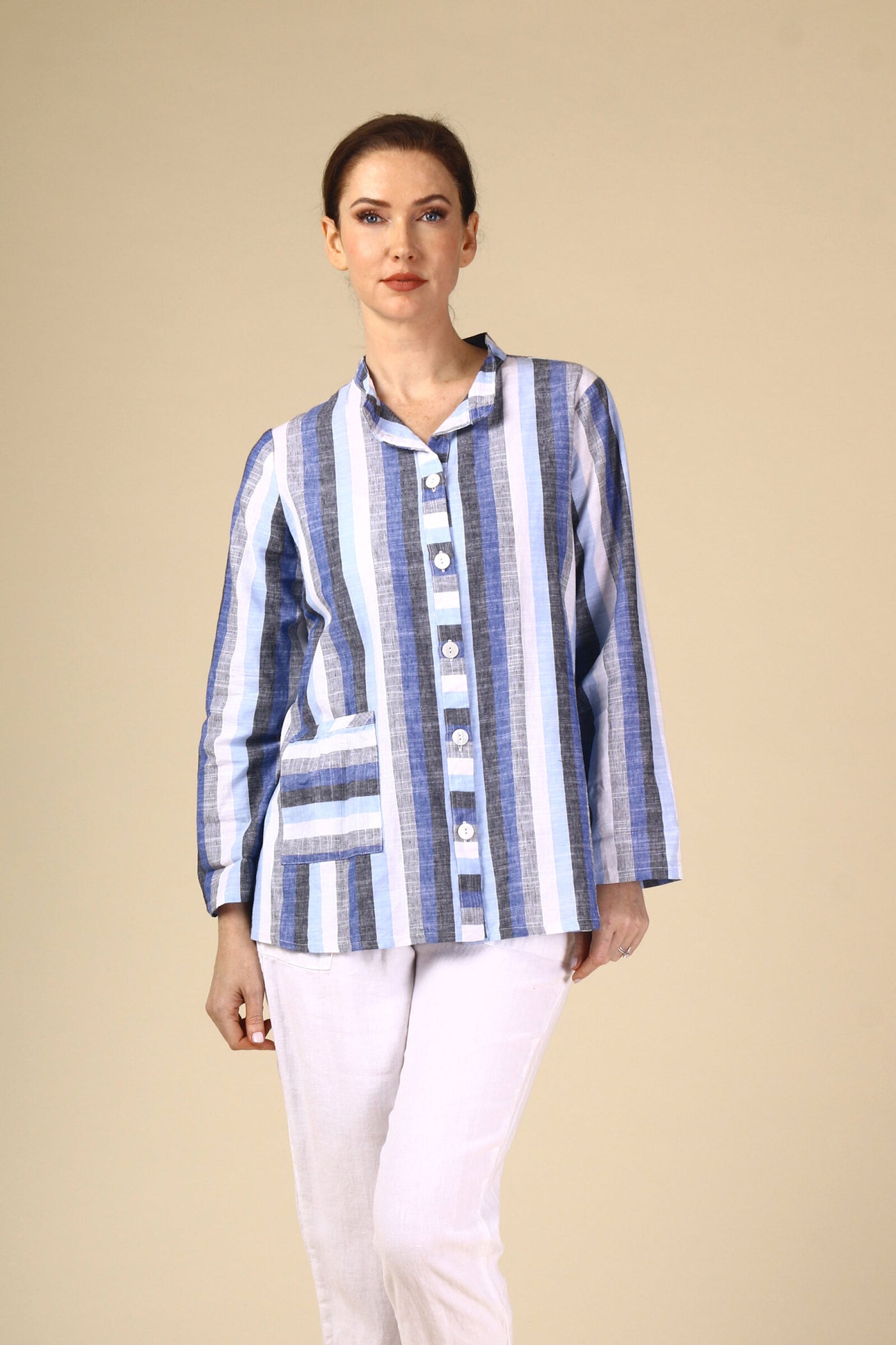 Blue & White Stripe