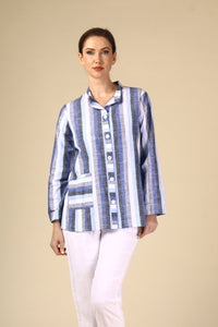 Blue & White Stripe