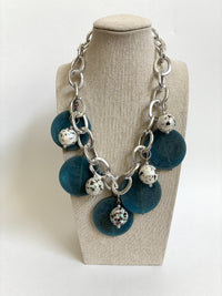Silver Chain Charm Necklace