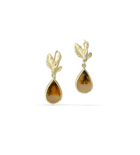 A Tree Grows Dendritic Agate Pear Earrings