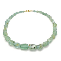 Seafoam Aquamarine Chiseled Candy Necklace