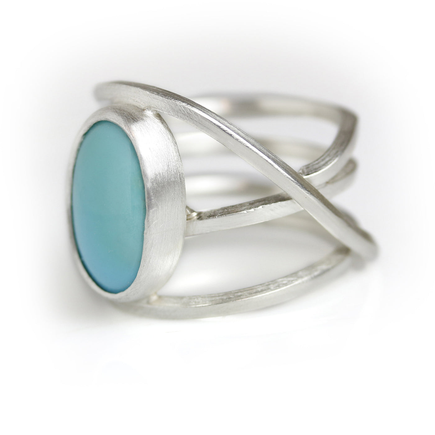 Robin's Egg Turquoise Swirled Band