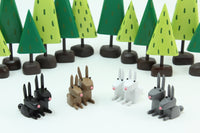Winter Forest Scene Animals
