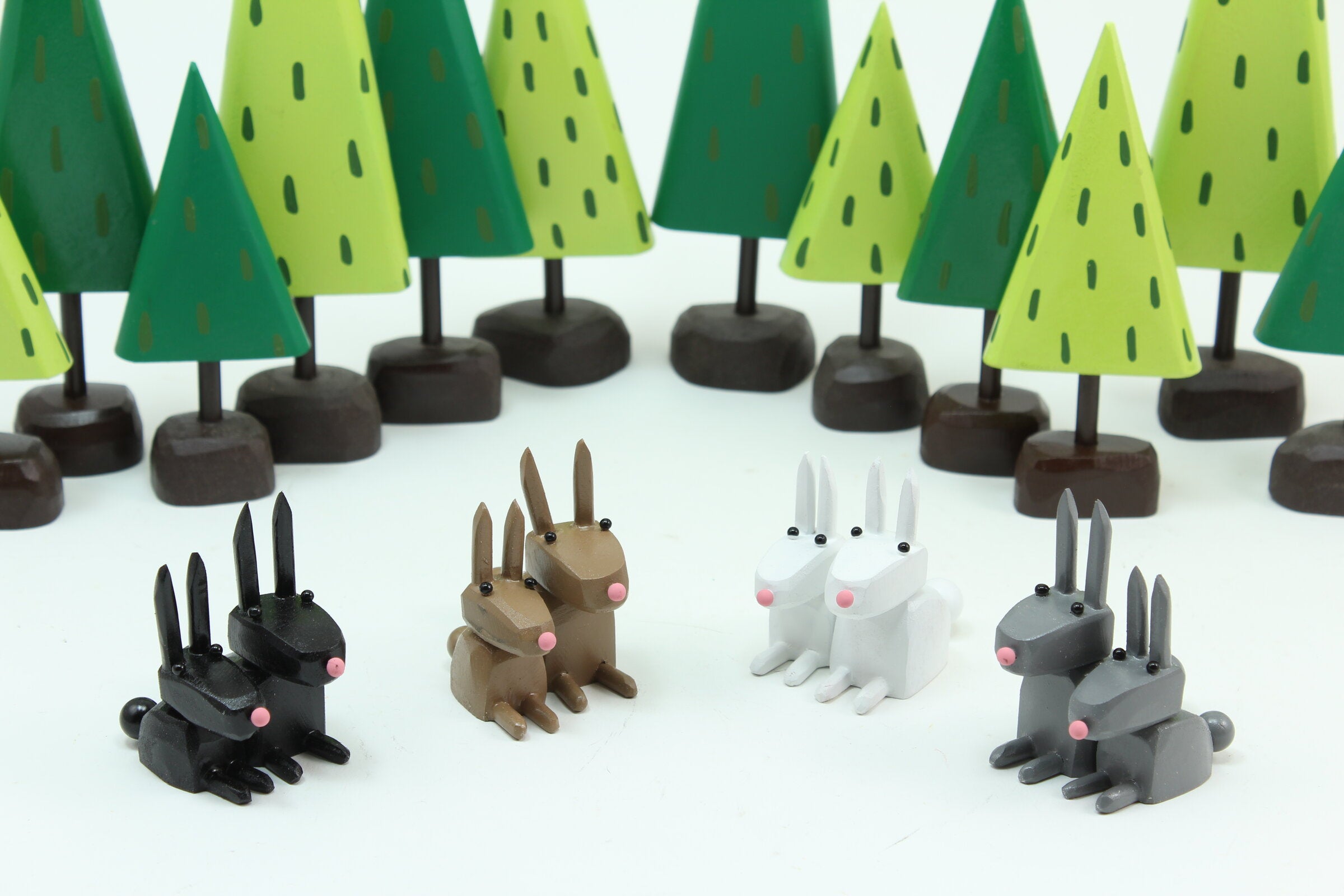 Winter Forest Scene Animals