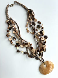 Honey Calcite Pendant Necklace