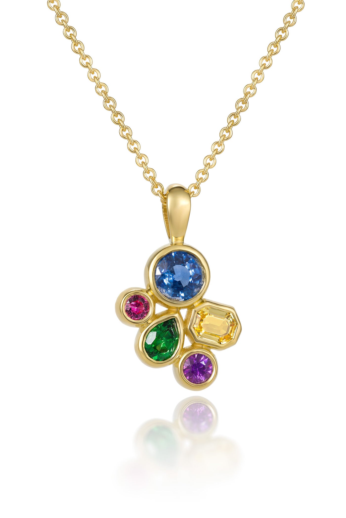 Tutti Frutti Sapphire & Tsavorite Pendant