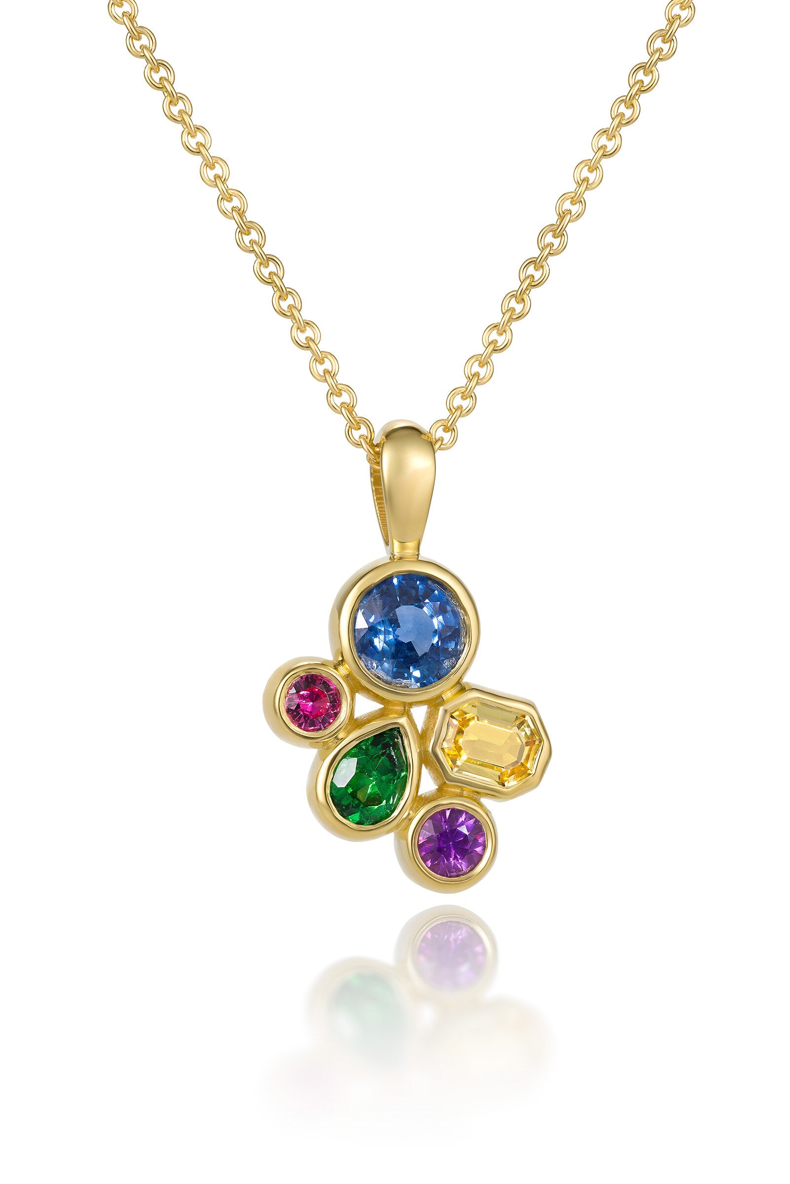 Tutti Frutti Sapphire & Tsavorite Pendant